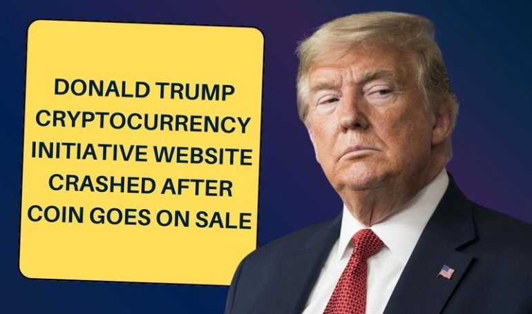 Inisiatif Cryptocurrency Donald Trump Membuat Situs Web Jatuh Setelah Koin Mulai Dijual.